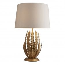DELPHINE 1 Light Table Lamp Gold Leaves