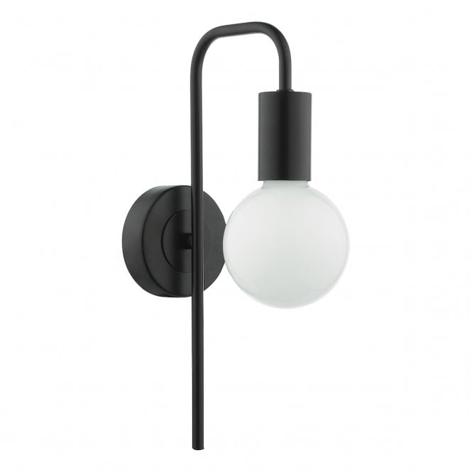 DENA Matt Black Overhang Single Wall Light