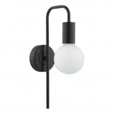 Matt Black Overhang Single Wall Light