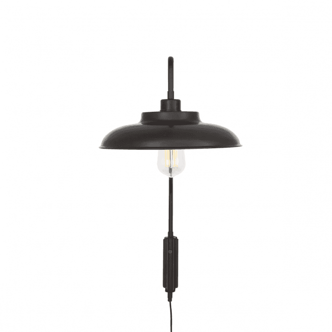 DENVER Industrial Swing Arm Wall Light Matte Black