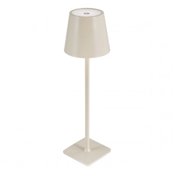 Derrick Rechargeable LED Outdoor Table Lamp in Satin Taupe IP54