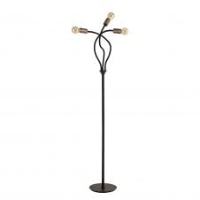 DESIGN Flexible 3 Light Floor Lamp in Satin Black and Copper