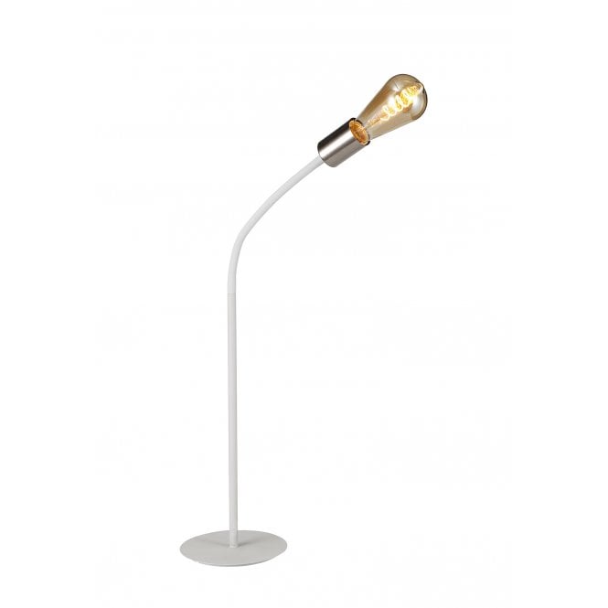 DESIGN Flexible Table Lamp Satin White and Satin Nickel