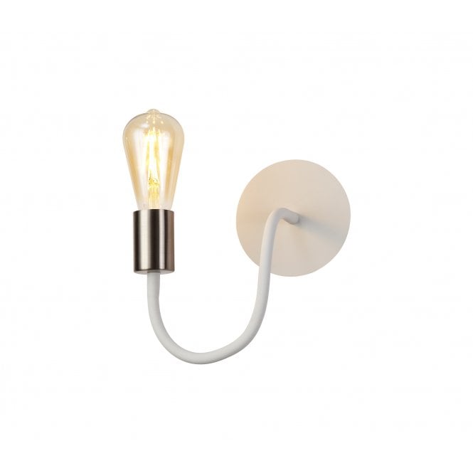 DESIGN Flexible Wall Light Satin White and Nickel