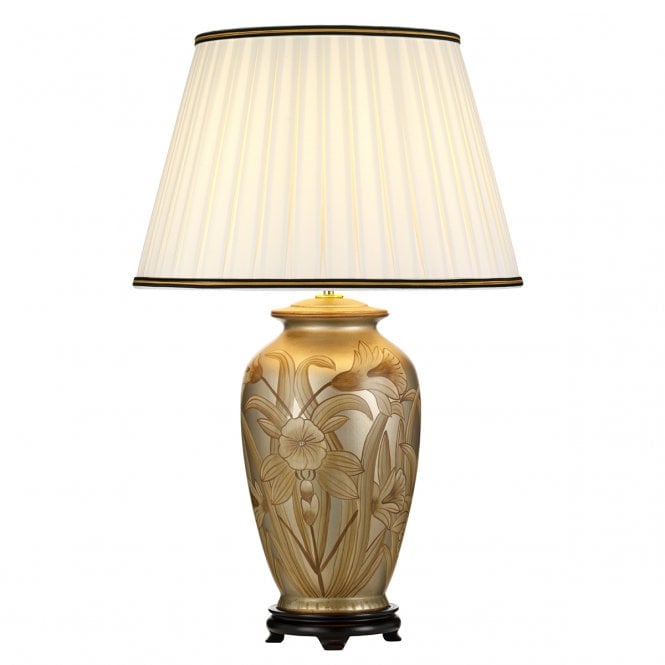 DIAN Gold Table Lamp With Tall Empire Shade