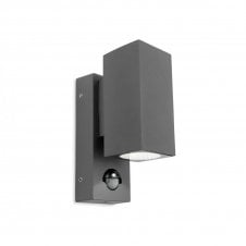 DINO LED 2 Light Wall with PIR Graphite
