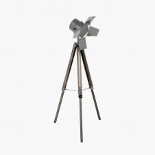 Wood and Metal tripod Floor Lamp | www.lightingcompany.co.uk 