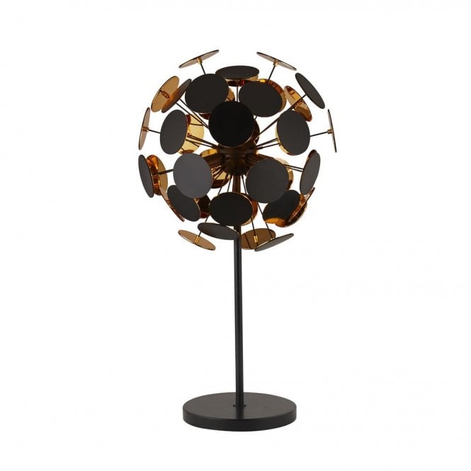 DISCUS 3 Light Black Gold Table Lamp
