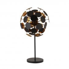 DISCUS 3 Light Black Gold Table Lamp