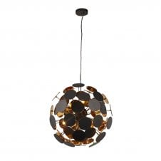 6 Light Black Gold Ceiling Pendant