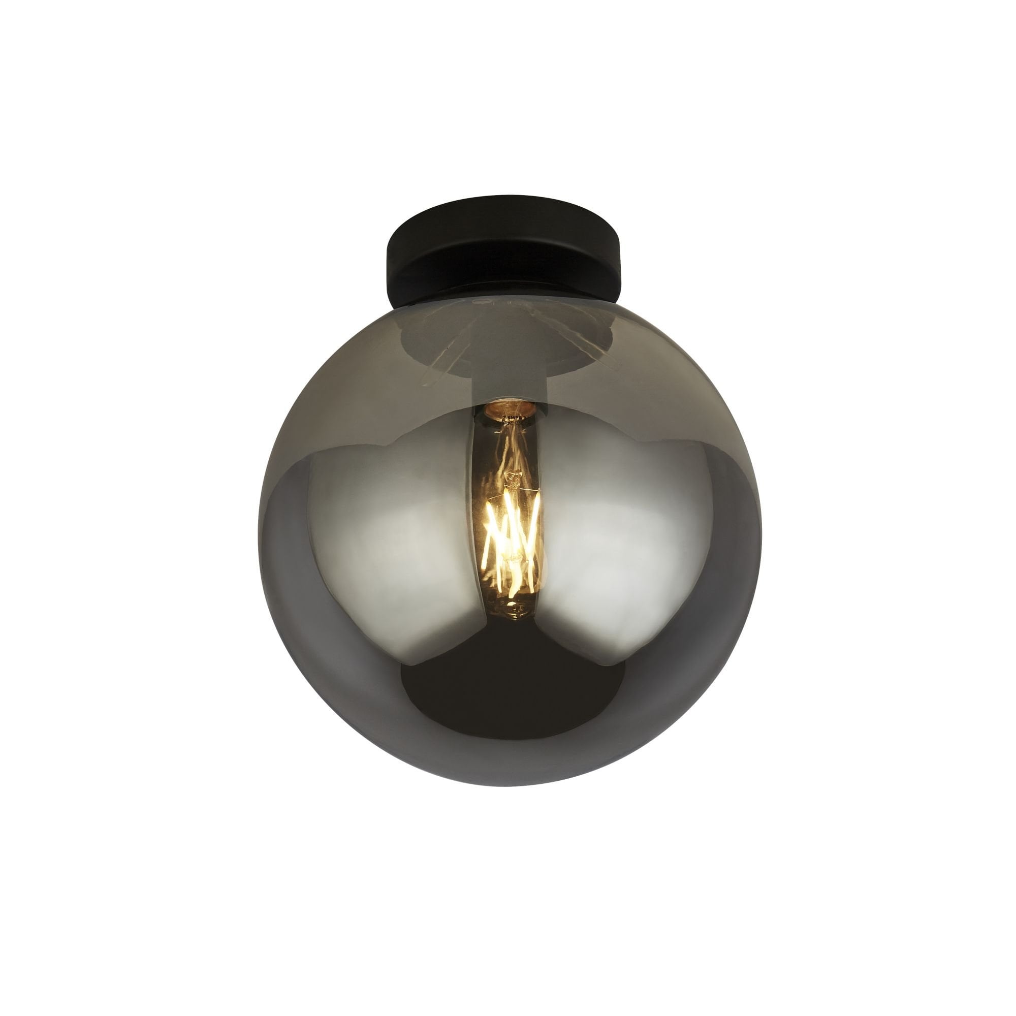 Black Ceiling Lamp With E27 Art Deco Ceiling Light Black With Smoke ...