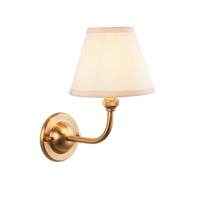 Dome Arc Wall Light with Ivy Shade in Vintage White
