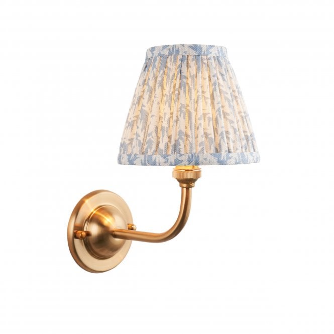 Dome Arc Wall Light with Leaf Shade in Blue