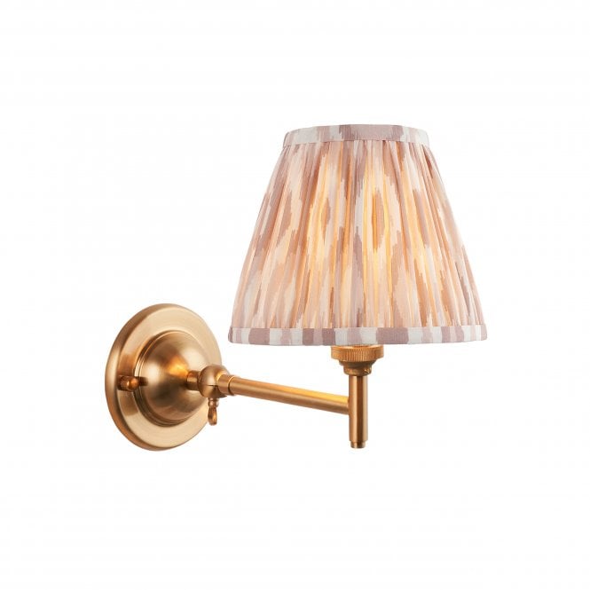 Dome Fold Wall Light with Ikat Shade in Neutral