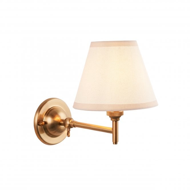 Dome Fold Wall Light with Ivy Shade in Vintage White