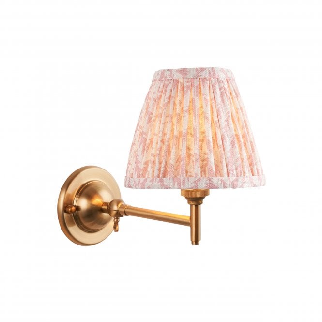 Dome Fold Wall Light with Leaf Shade in Peach