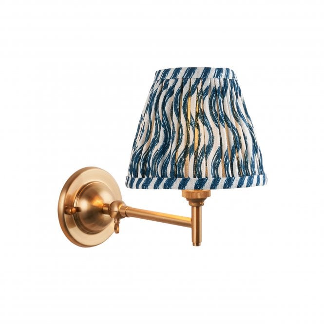 Dome Fold Wall Light with Ripple Shade in Marlin Blue
