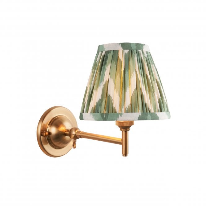 Dome Fold Wall Light with Zigzag Shade in Cotswold Green