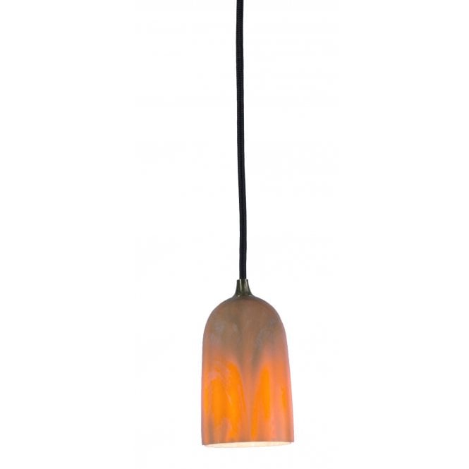 DORIC 8 small LED rose marble resin ceiling pendant