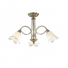 DOUBLET antique brass 3 light ceiling light