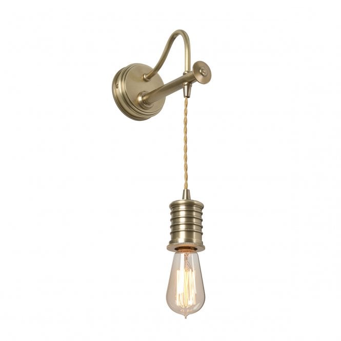 DOUILLE period style antique brass hanging wall light