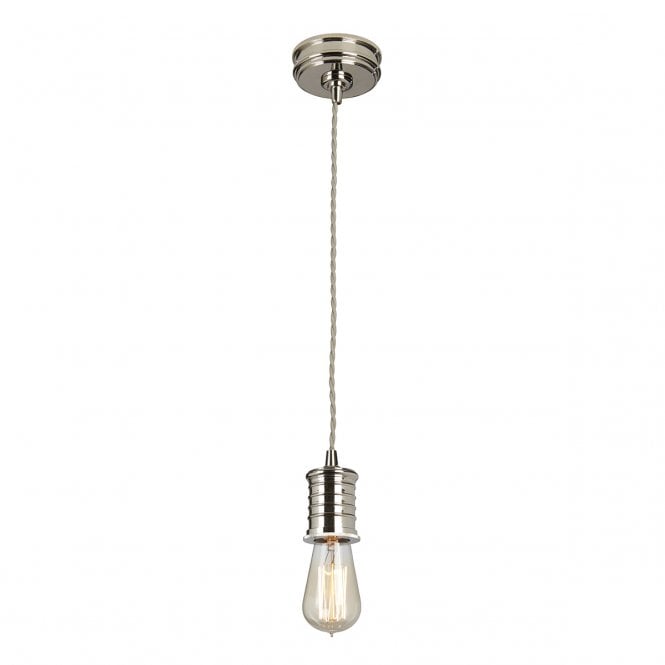 DOUILLE period style polished nickel ceiling pendant suspension