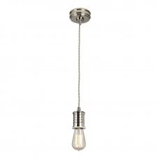 polished nickel pendant suspension with braided flex
