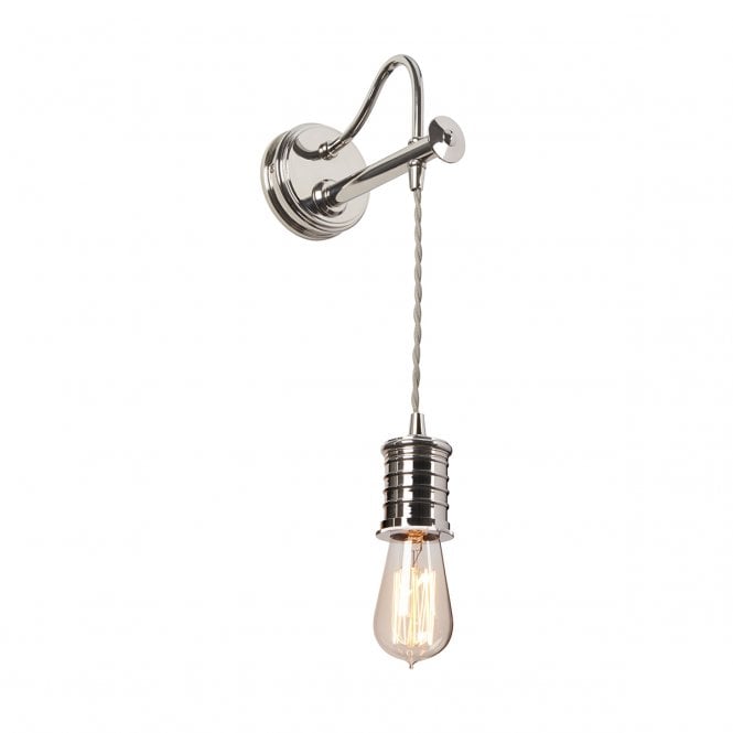 DOUILLE period style polished nickel hanging wall light
