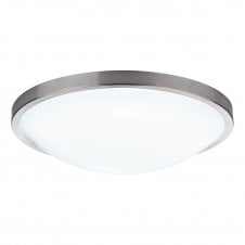 Round Acrylic Flush IP44 Satin Chrome 