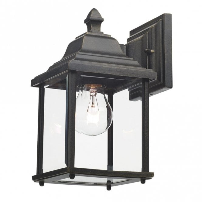 DOYLE double insulated black gold garden wall lantern