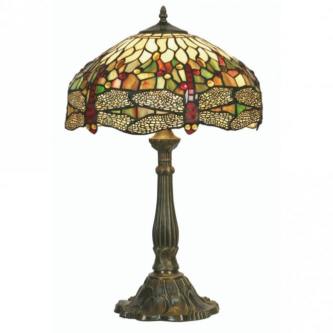 DRAGONFLY Large Tiffany Table Lamp