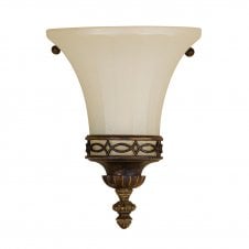 DRAWING ROOM Edwardian style wall uplighter in walnut brown