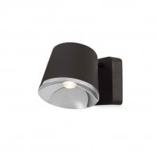 DRONE dark brown and chrome LED wall light
