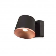 DRONE dark brown and copper LED wall light