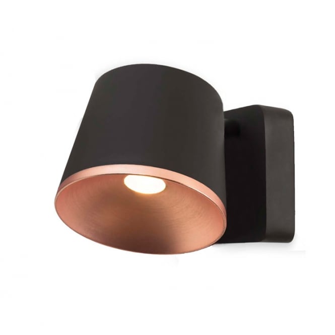 DRONE dark brown and copper LED wall light