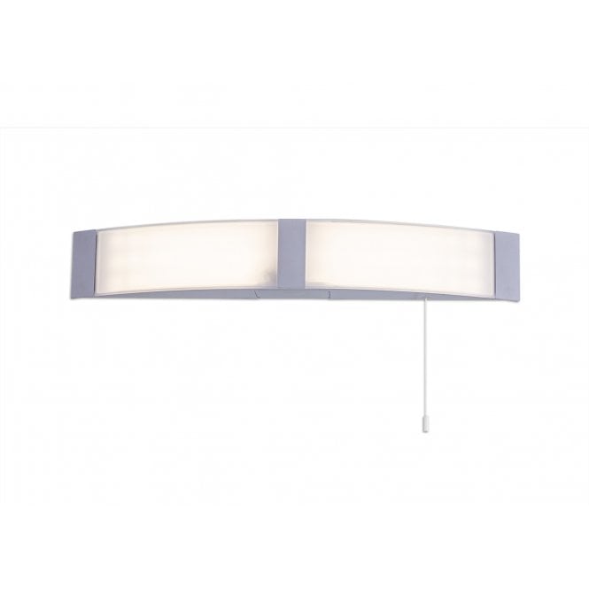 DUAL Bathroom Wall Lamp Shaver Socket & Pull Switch 10W LED IP44 White with 3 year warranty