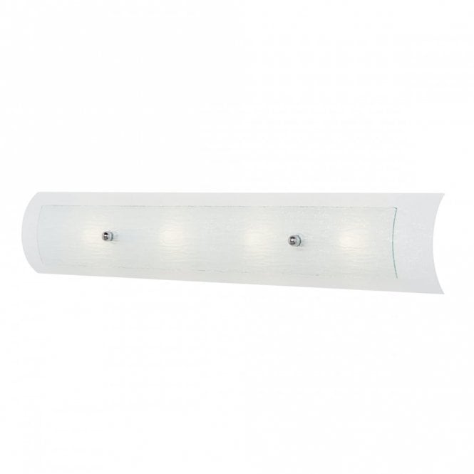 DUET four light linen glass bathroom wall light