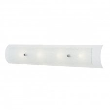 DUET four light linen glass bathroom wall light