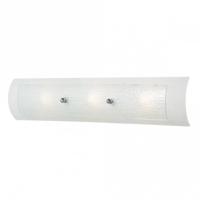 DUET three light linen glass bathroom wall light