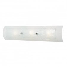 DUET three light linen glass bathroom wall light