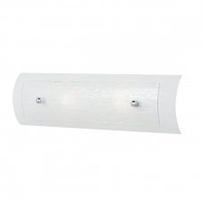 DUET two light linen glass bathroom wall light