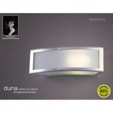 DUNA modern low energy white and chrome ceiling or wall light