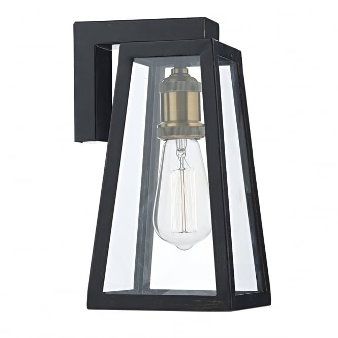 DUVAL vintage tapered black outdoor wall light