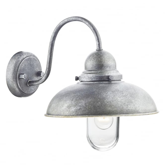 DYNAMO aged iron wall light IP44 rated