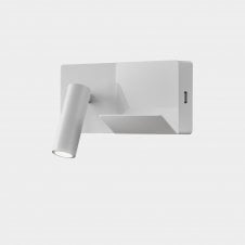 E-LAMP Mini LED Wall Light in White with USB Port and Switch