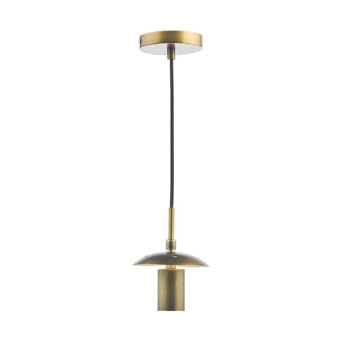 E27 Suspension in Bronze with Black Cable