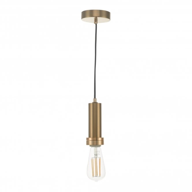 E27 Suspension in Satin Bronze with Black Cable