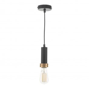 E27 Suspension Matt Black And Bronze