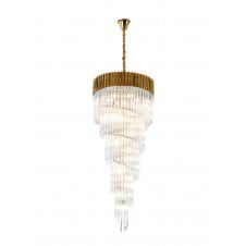 Long crystal ceiling pendant