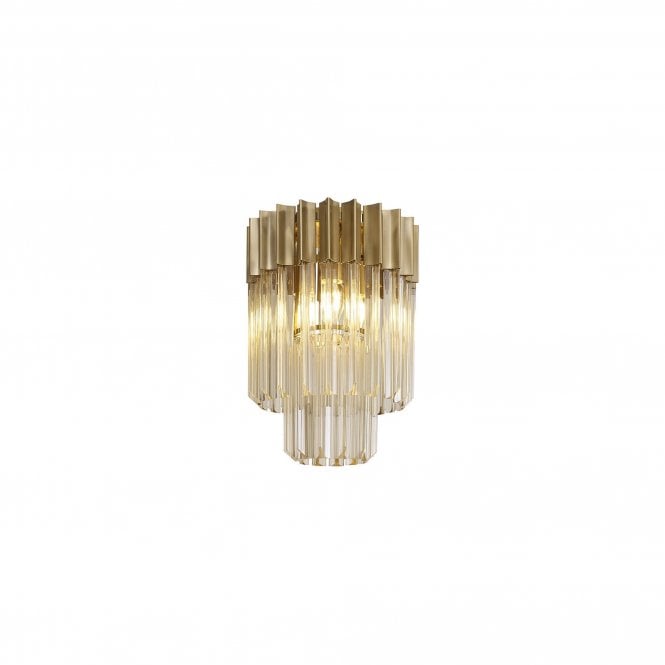 ECHELONS Ceiling Round 3 Light | Brass and Cognac Sculpted Glass | Handcrafted